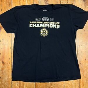Boston Bruins 2019 Eastern Conference Champions Fanatics Black T-Shirt